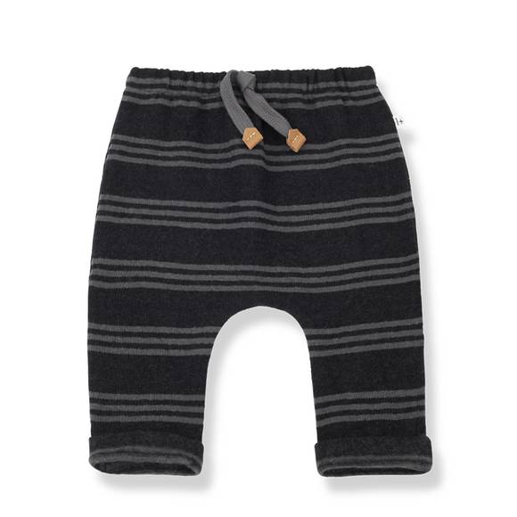 NEW ONE MORE IN THE FAMILY kid's uriel pants in anthracite - Picture 1 of 2